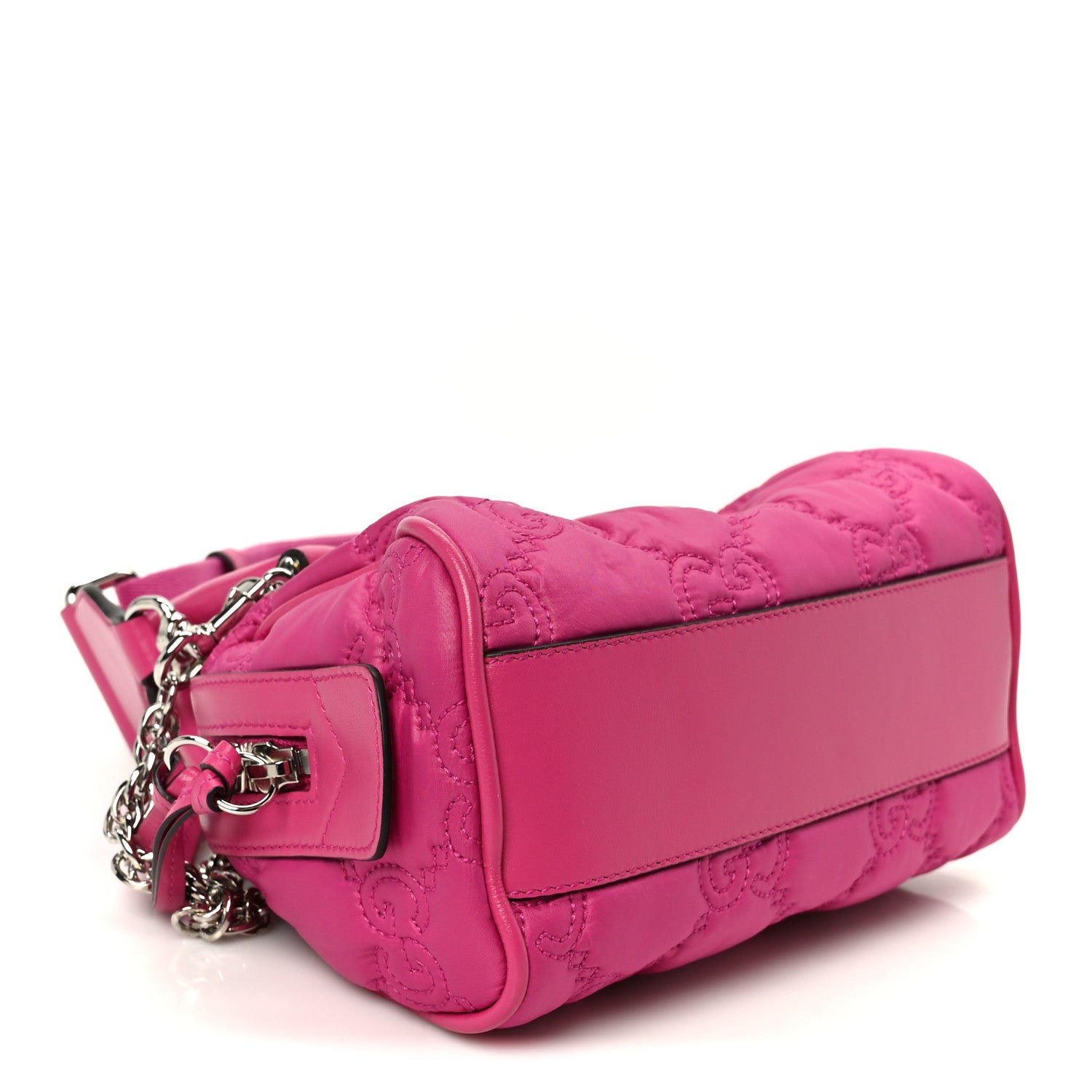Gucci Nylon Calfskin Enamel GG Matelasse Mini Bowler Bag Lovely 3 of 9