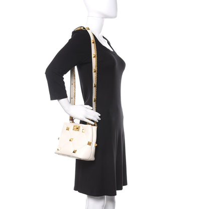 Valentino Garavani Nappa Small Roman Stud The Handle Bag Ivory 2 of 10