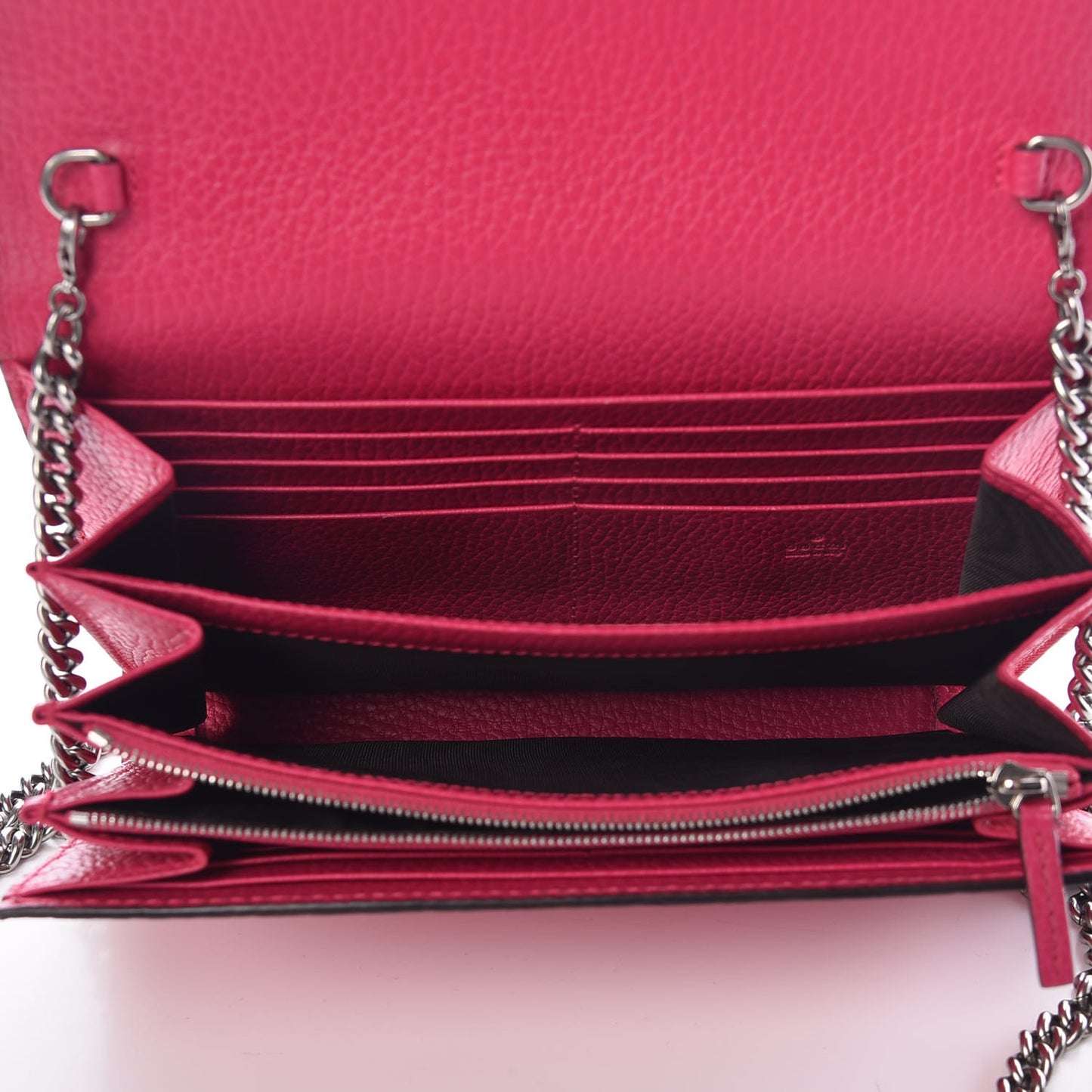 Dollar Calfskin Crystal Mini Dionysus Chain Wallet Box Pink