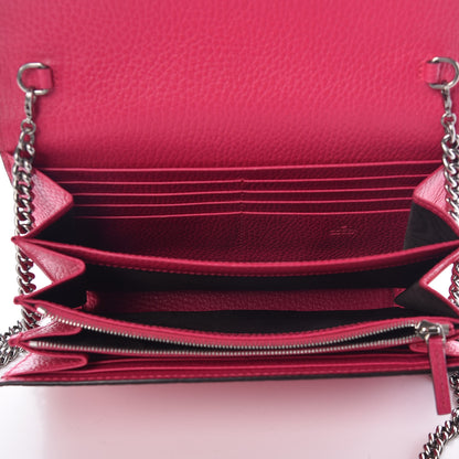 Gucci Dollar Calfskin Crystal Mini Dionysus Chain Wallet Box Pink 5 of 10