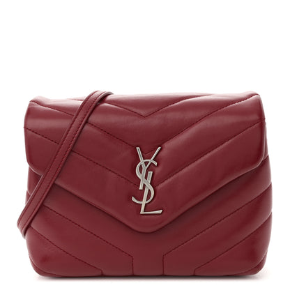 Saint Laurent Calfskin Y Quilted Monogram Toy Loulou Crossbody Bag New Lipstick 1 of 12