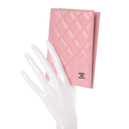 Chanel Iridescent Caviar Quilted Passport Holder Pink 2 of 8
