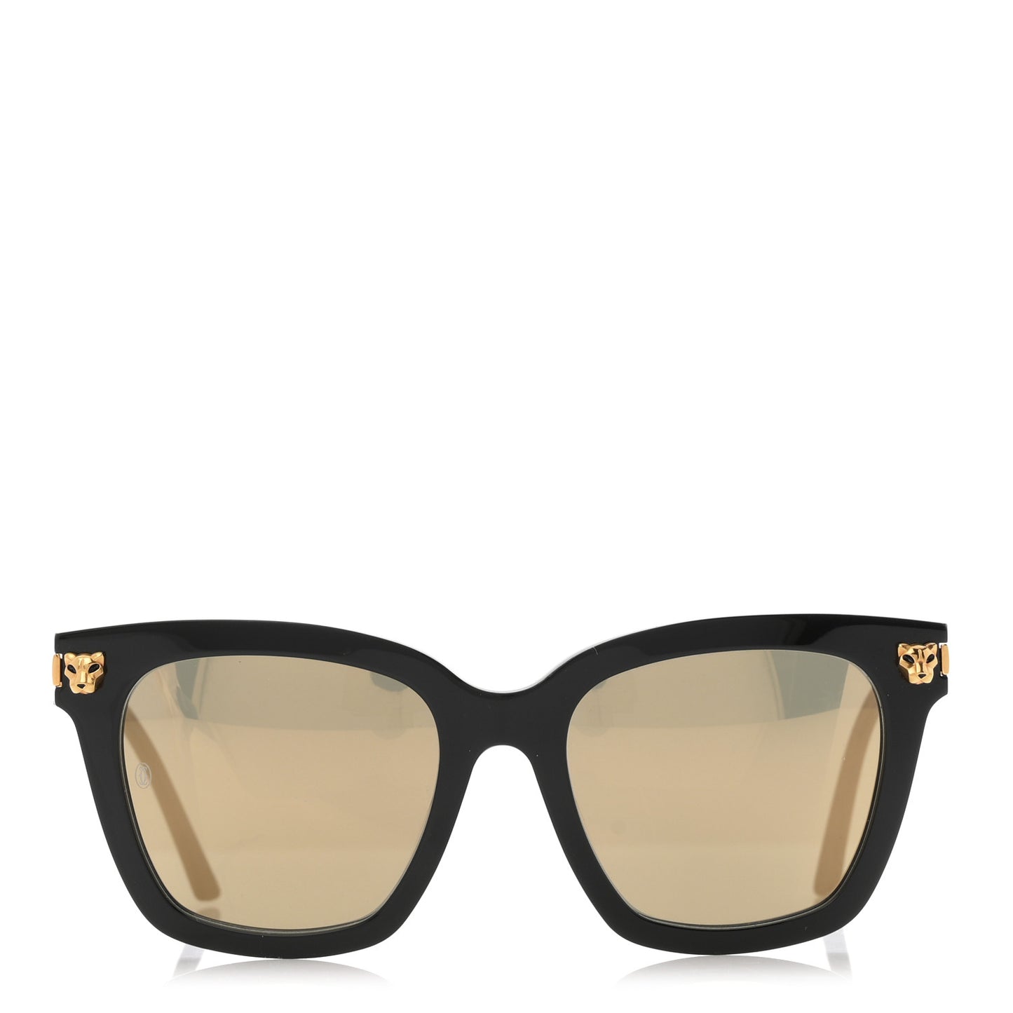 Panthere De Cartier Square Sunglasses CT0030S Gold Black