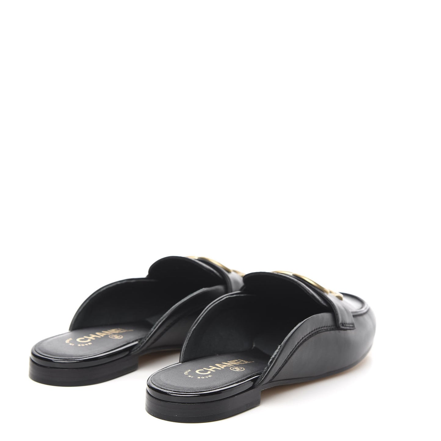 Lambskin CC Mules 40 Black