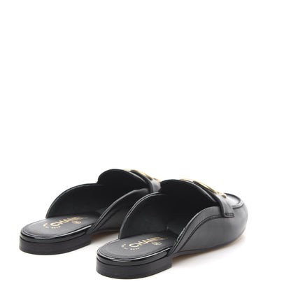 Chanel Lambskin CC Mules 40 Black 4 of 9