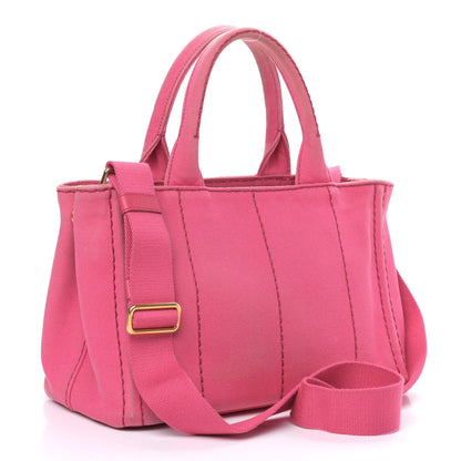 Prada Canapa Small Logo Tote Peonia 2 of 13