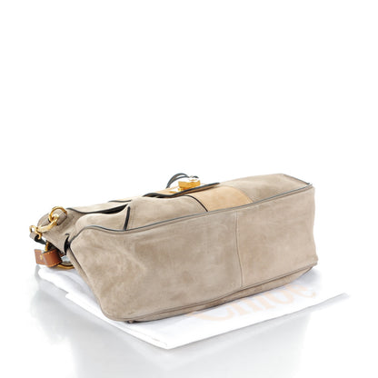 Chloe Suede Small Lexa Shoulder Bag Motty Grey 4 of 7
