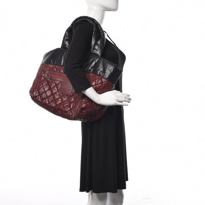 Chanel Nylon Quilted Medium Coco Cocoon Reversible Tote Black 2 of 9