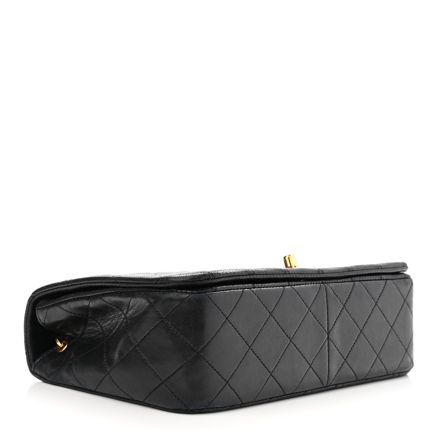 Lambskin Quilted Small Single Flap Black