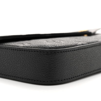 Louis Vuitton Empreinte Pochette Felicie Chain Wallet Black 9 of 10