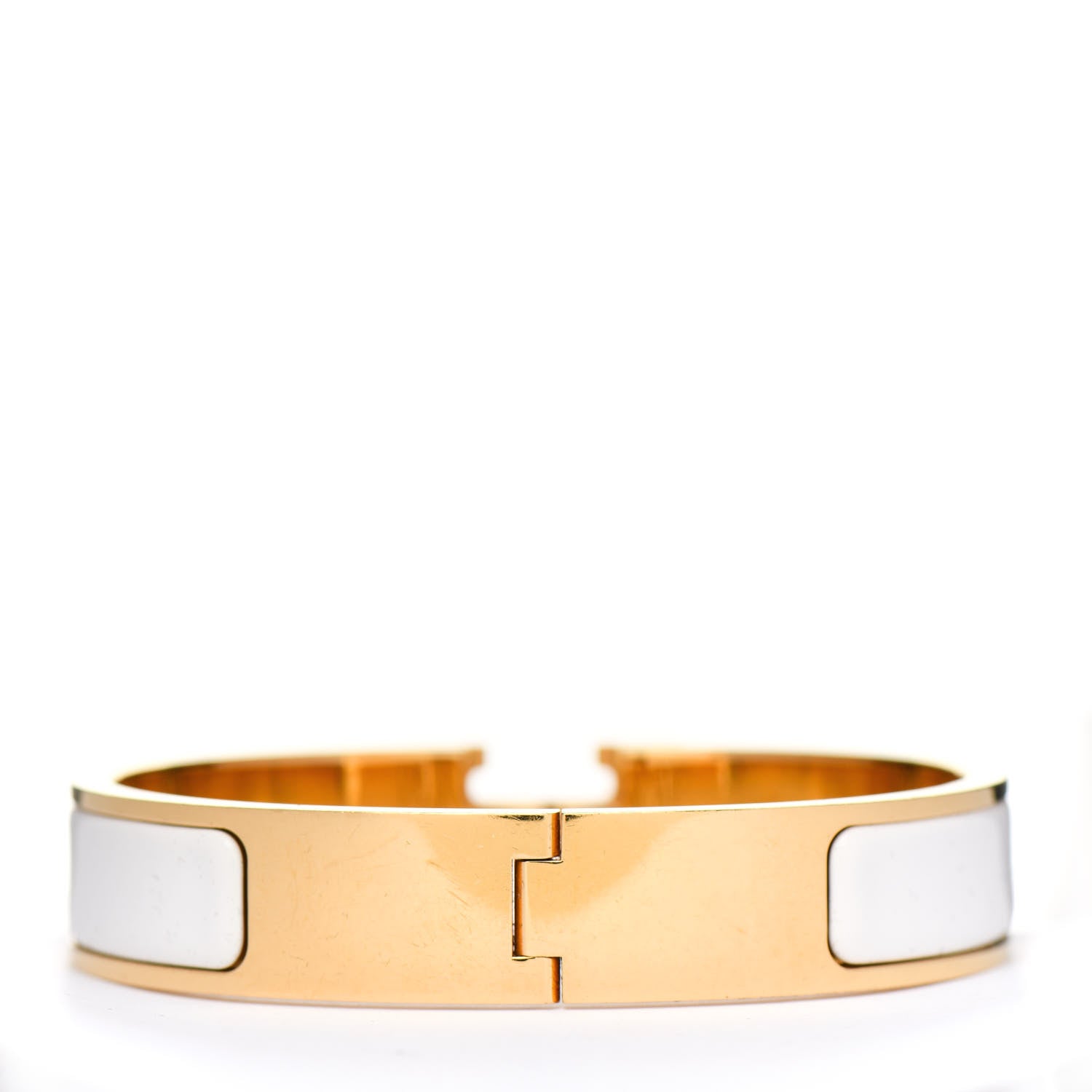 Hermes Enamel Narrow Clic Clac H Bracelet PM White 2 of 4