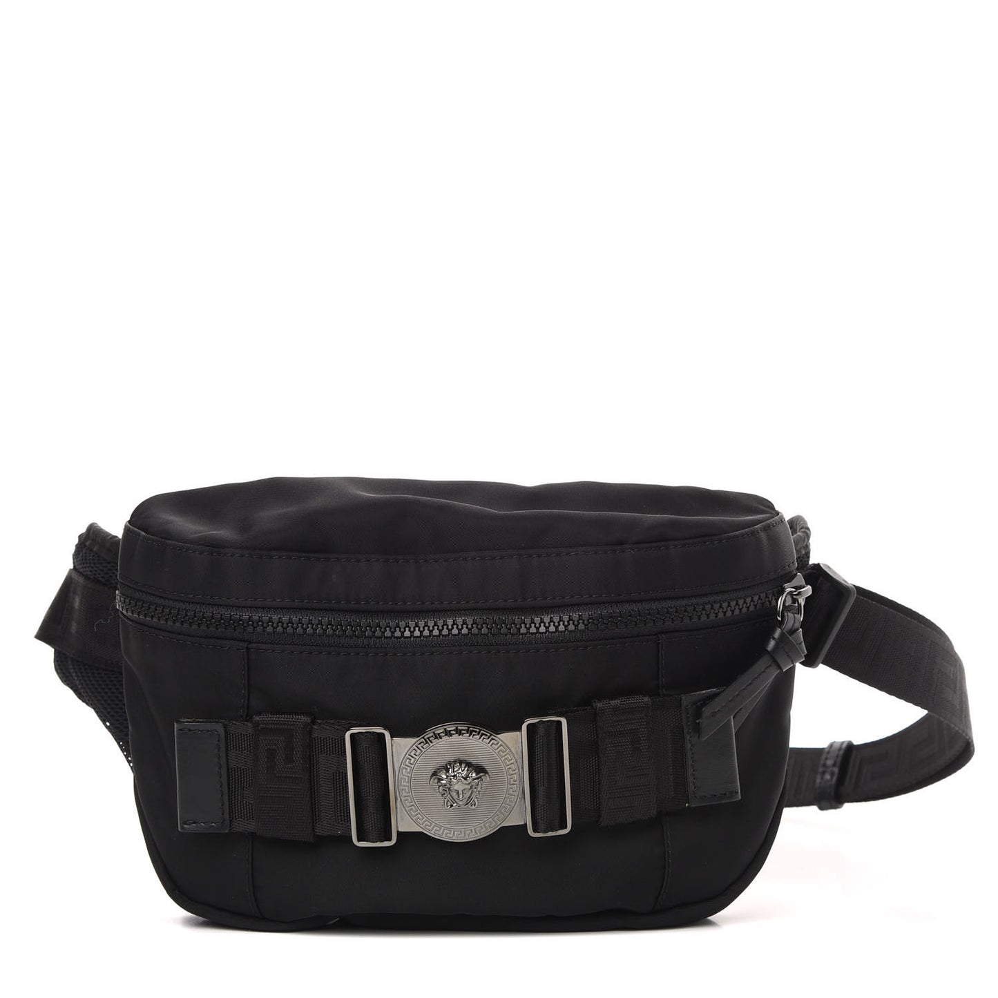 Nylon Palazzo Medusa Belt Bag Black