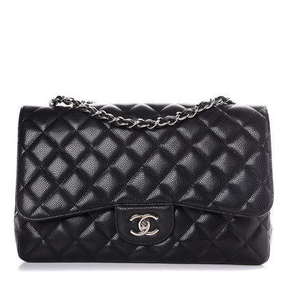Chanel Caviar Quilted Jumbo Single Flap Black 1 of 9