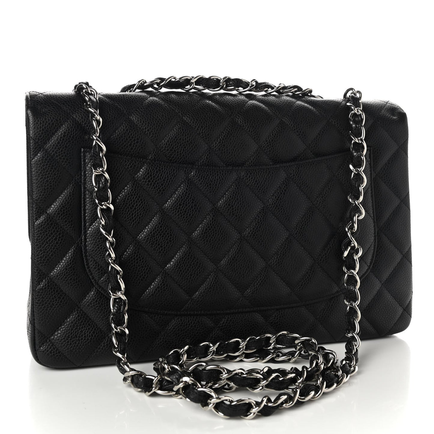 Caviar Quilted Jumbo Single Flap Black