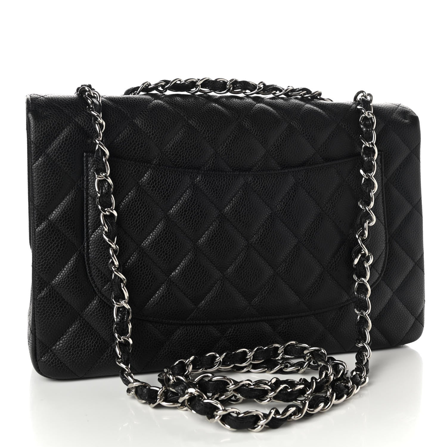 Chanel Caviar Quilted Jumbo Single Flap Black 3 of 11