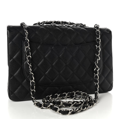 Chanel Caviar Quilted Jumbo Single Flap Black 3 of 11