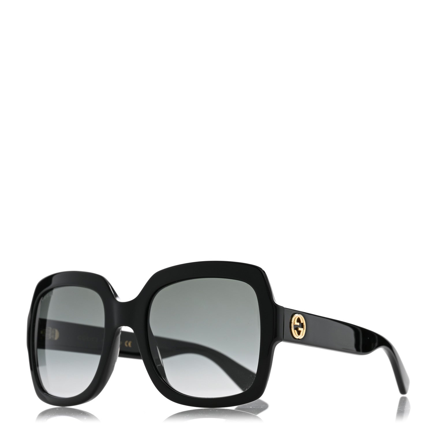 Gucci Acetate Square Frame Sunglasses GG0036S Black 1 of 9