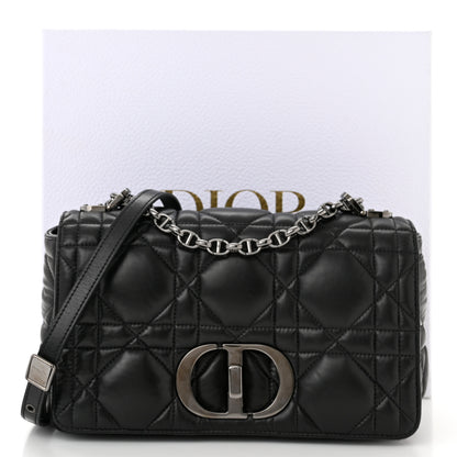 Christian Dior Calfskin Macrocannage Medium Caro Bag Black 11 of 11