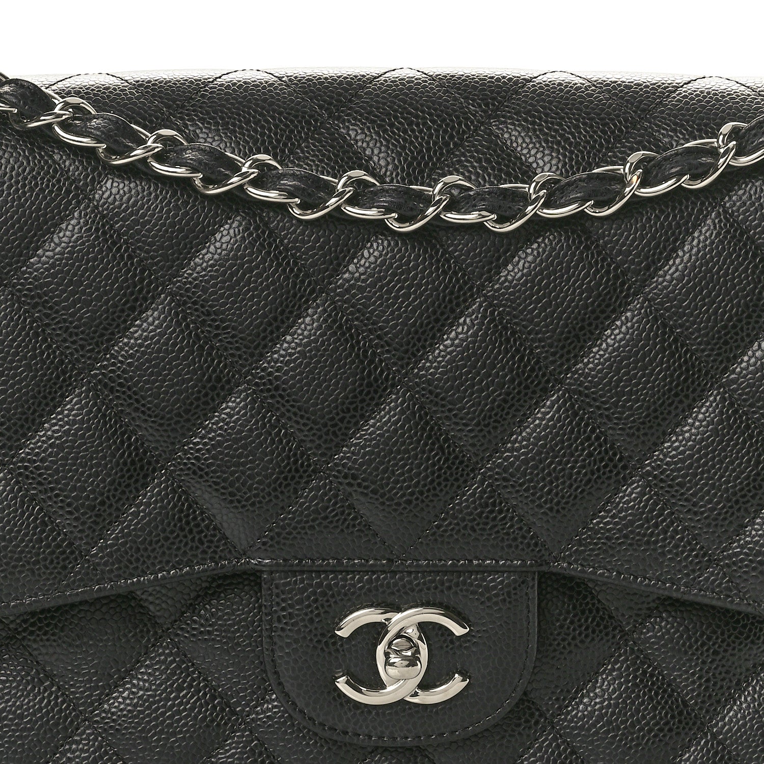 Chanel Caviar Quilted Jumbo Double Flap Black 8 of 10