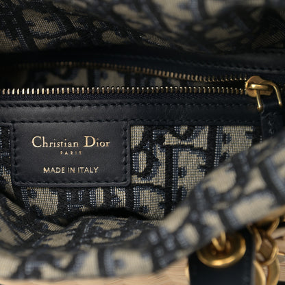 Christian Dior Wicker Oblique Medium Lady Dior Bag Blue 6 of 12