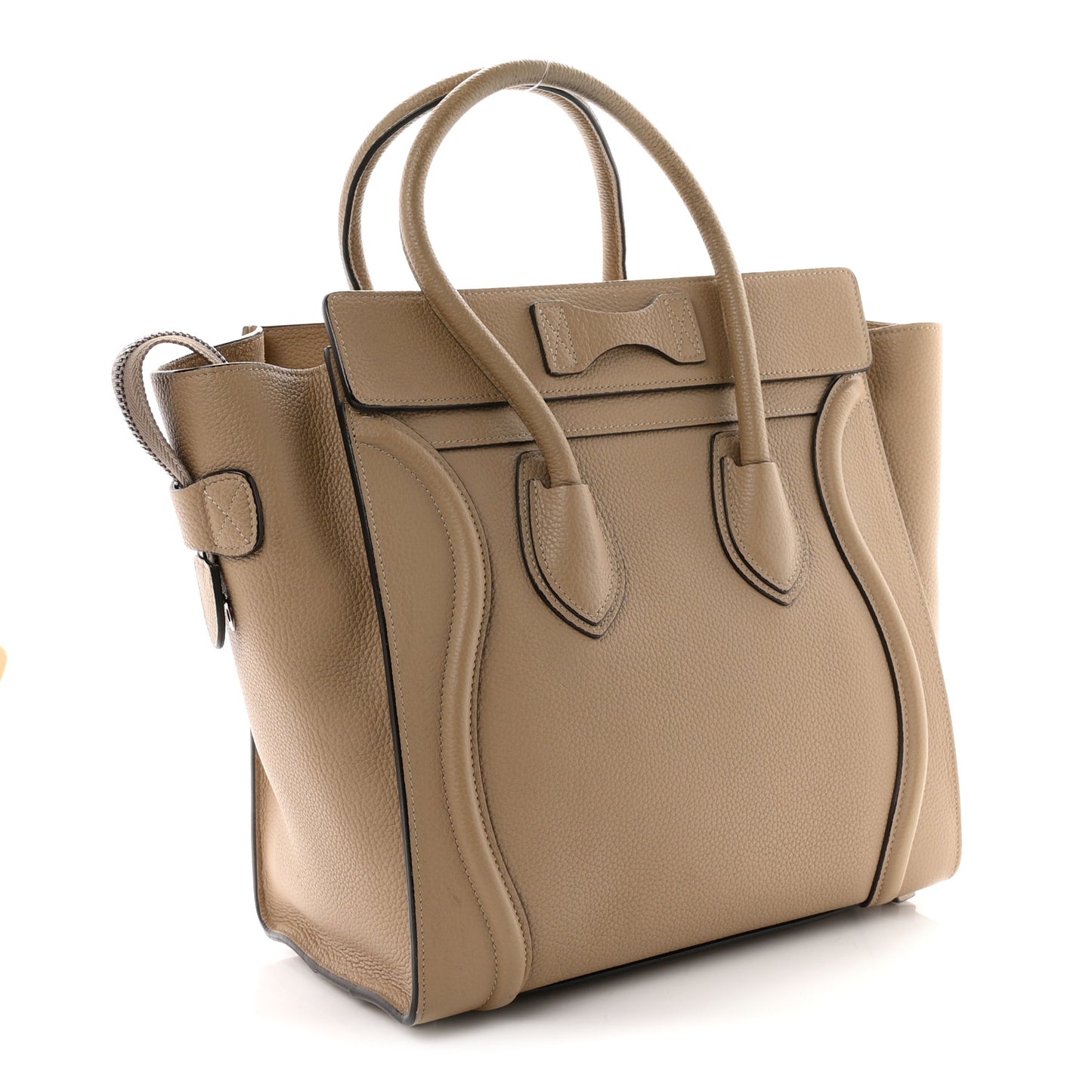 Drummed Calfskin Micro Luggage Dune