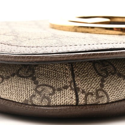 Gucci GG Supreme Monogram Textured Dollar Calfskin Blondie Chain Shoulder Flap Bag Beige Ebony New Acero 9 of 10