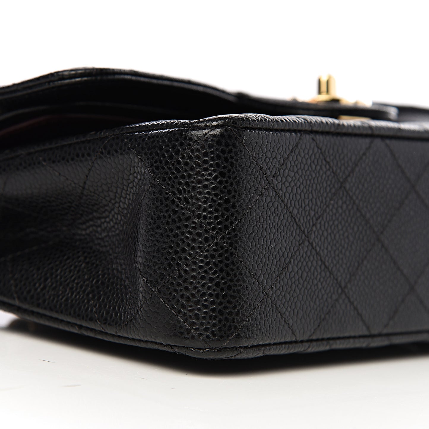 Caviar Quilted Small Double Flap Black