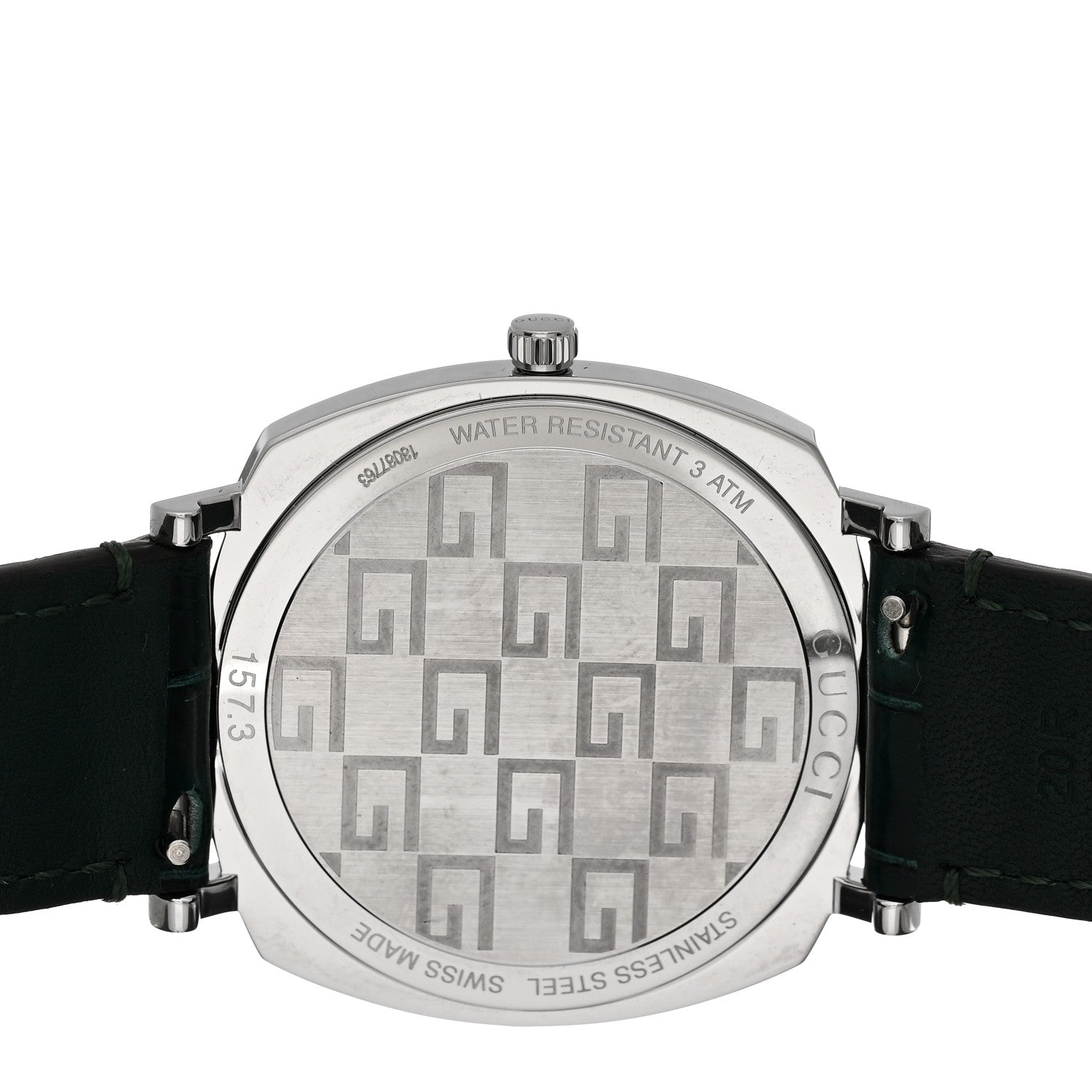 Gucci Stainless Steel Alligator 38mm Grip Quartz Watch Green 4 of 5