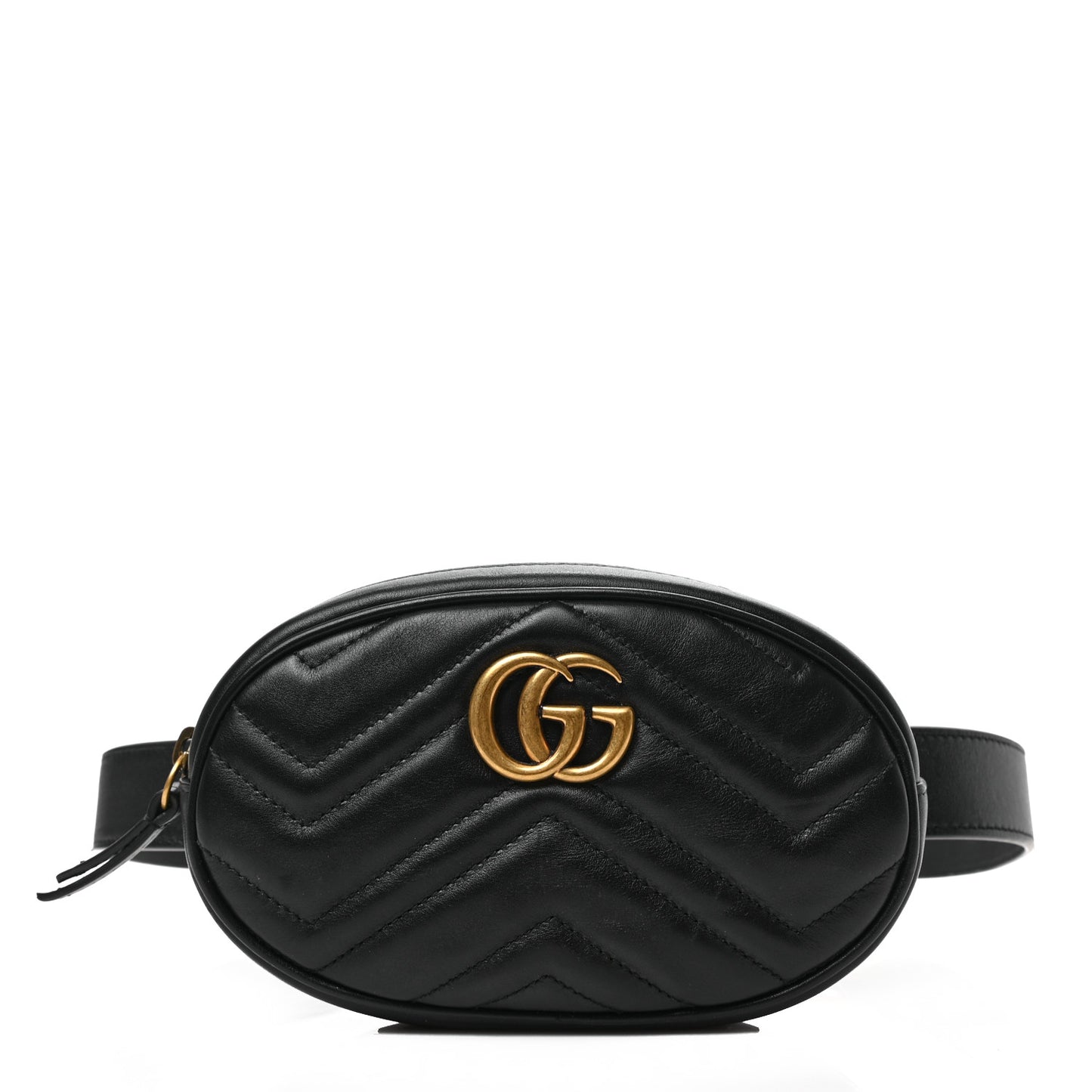 Calfskin Matelasse GG Marmont Belt Bag 75 30 Black