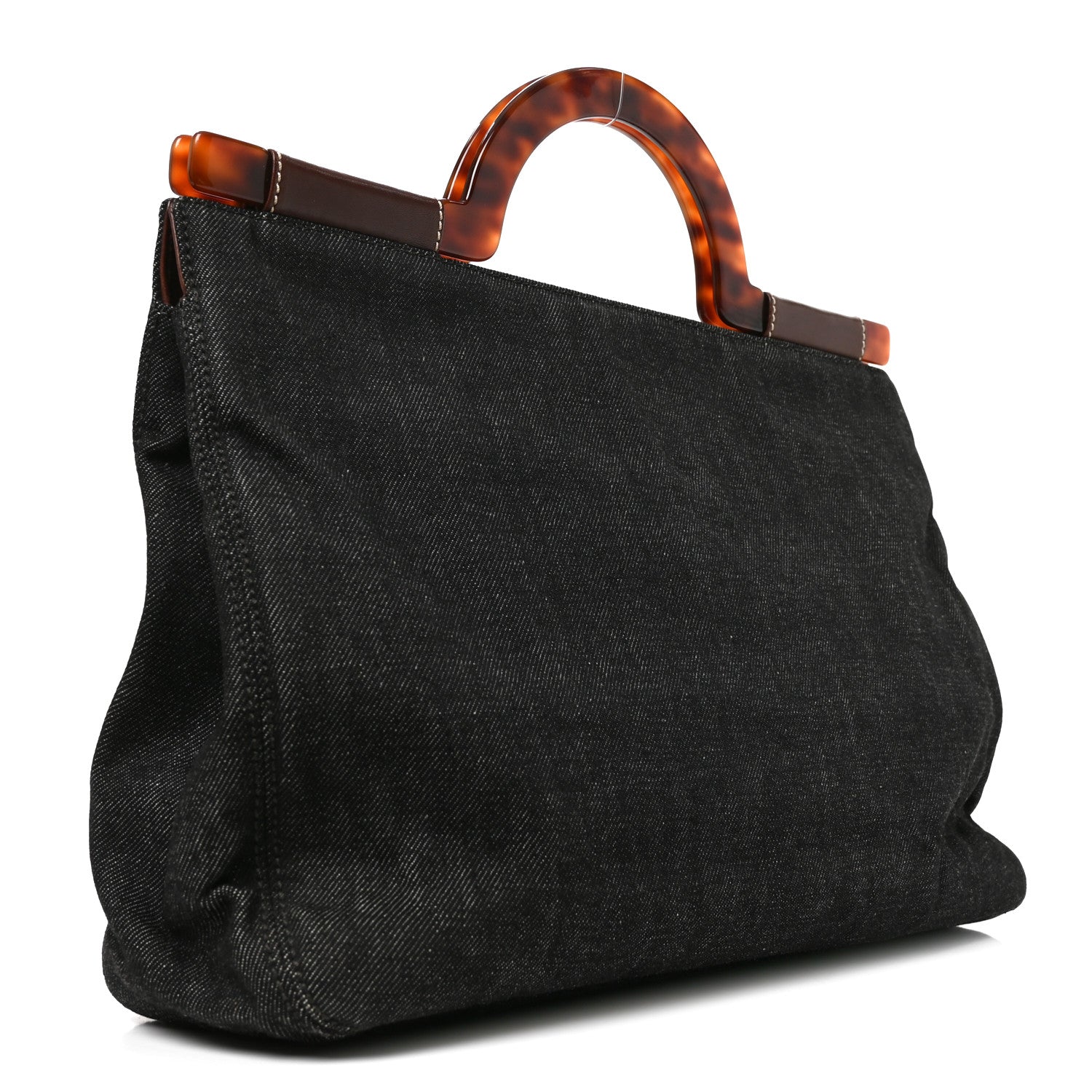 Chanel Denim Tortoise Timeless CC Tote Dark Blue 3 of 10