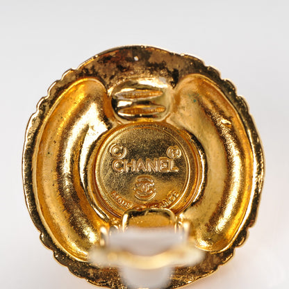 Chanel Pearl Clip On Earrings Gold 5 of 6