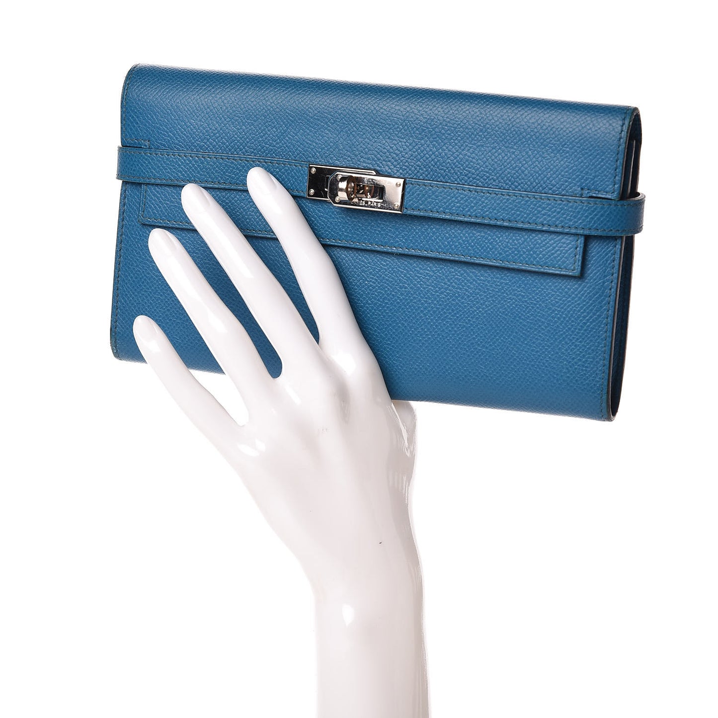 Epsom Kelly Longue Wallet Bleu Izmir