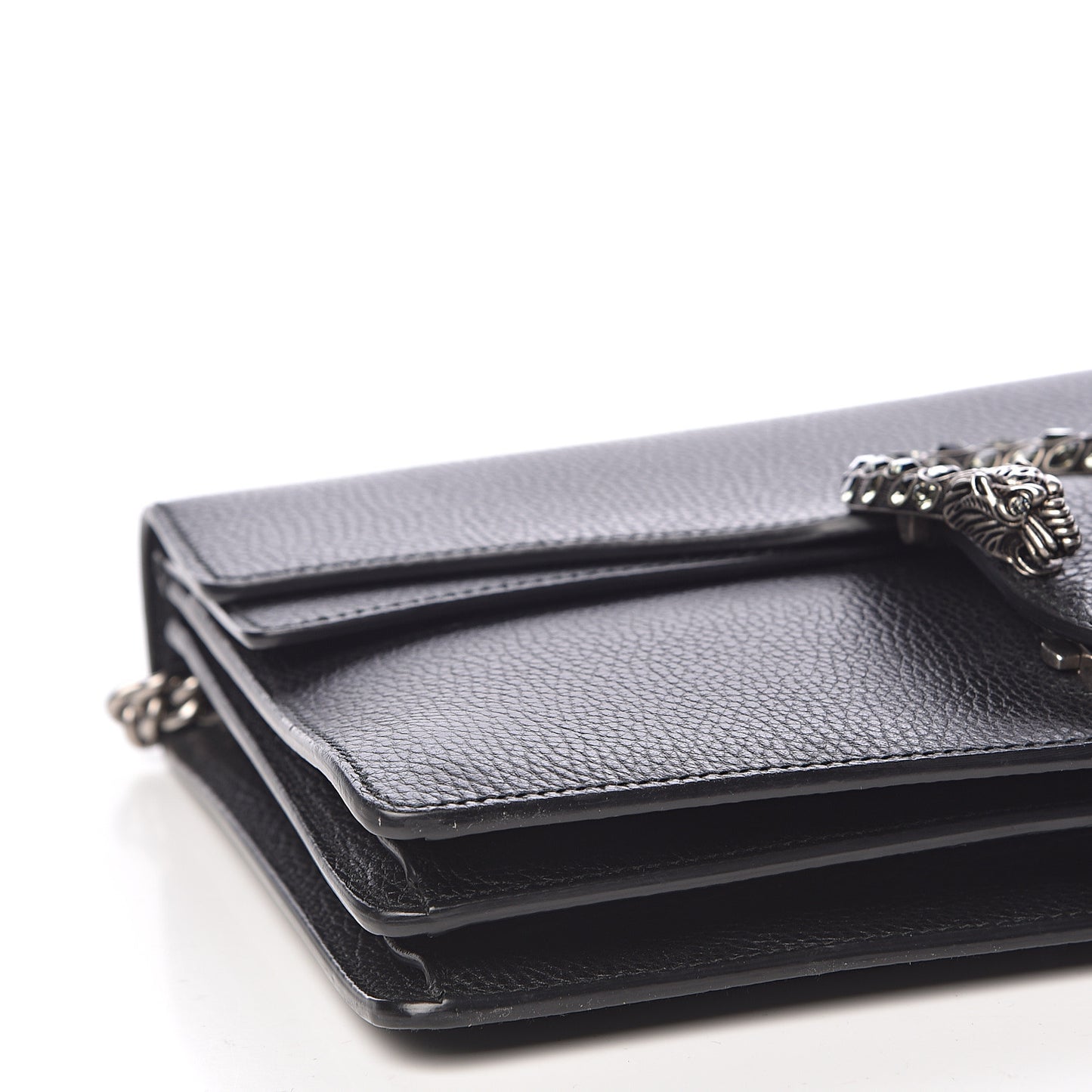 Dollar Calfskin Crystal Medium Dionysus Shoulder Bag Black Black Diamond