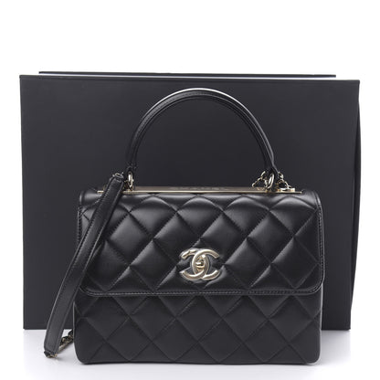 Chanel Lambskin Quilted Small Trendy CC Dual Handle Flap Bag Black 11 of 11