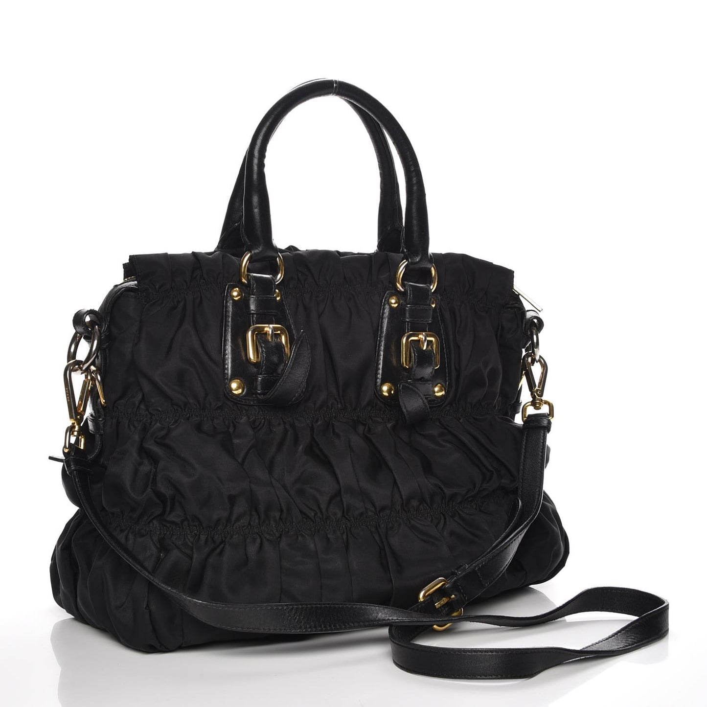 Tessuto Nylon Gaufre Tote Nero Black