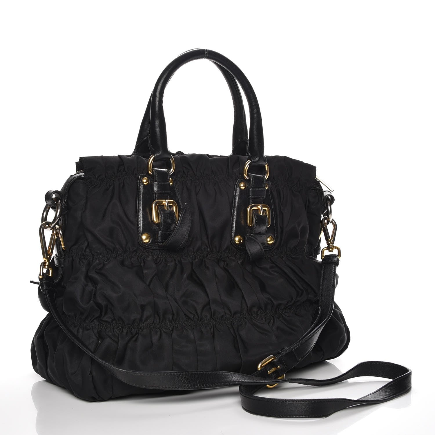 Prada Tessuto Nylon Gaufre Tote Nero Black 4 of 9