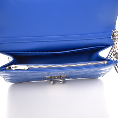 Christian Dior Patent Cannage Miss Dior Promenade Pouch Blue 5 of 7
