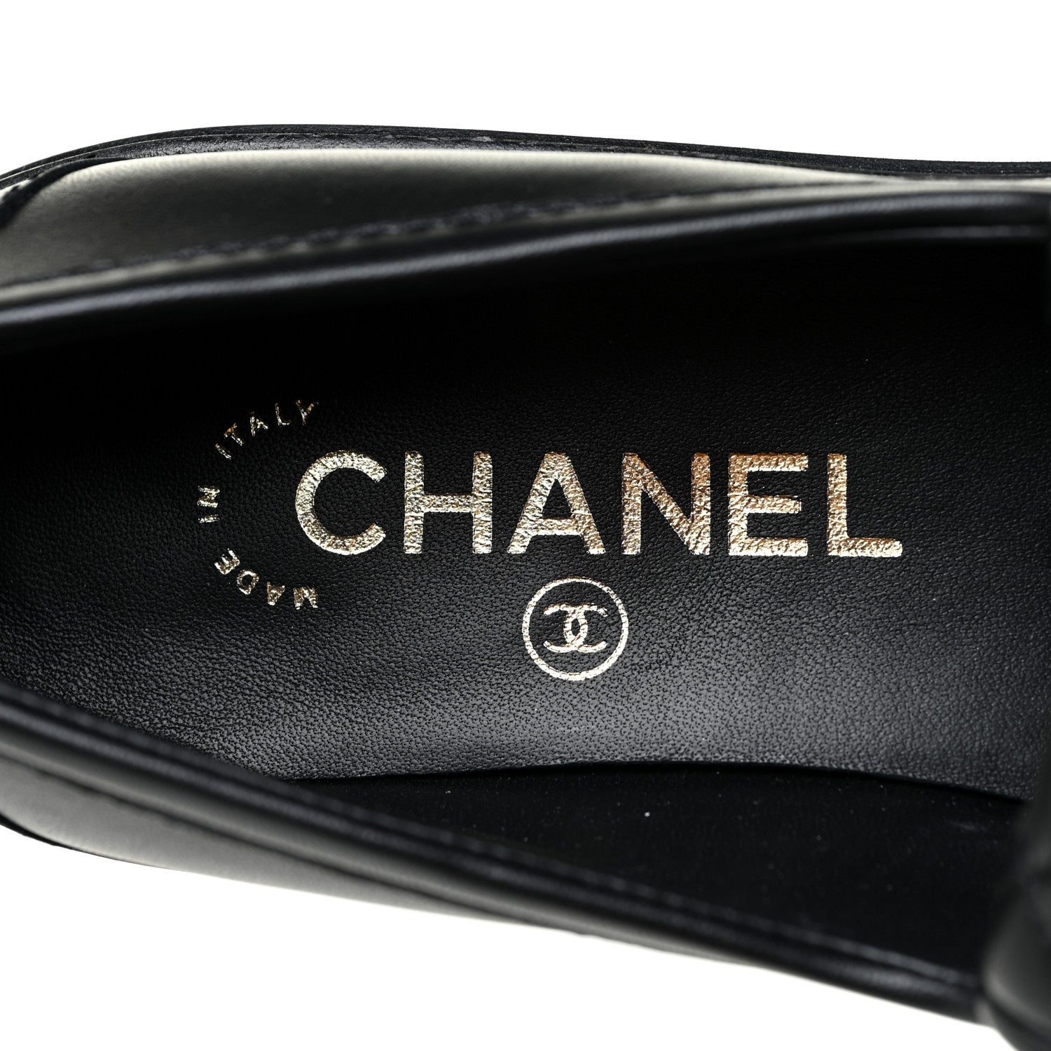 Chanel Lambskin Quilted CC Turnlock Loafers 37.5 Black 7 of 8