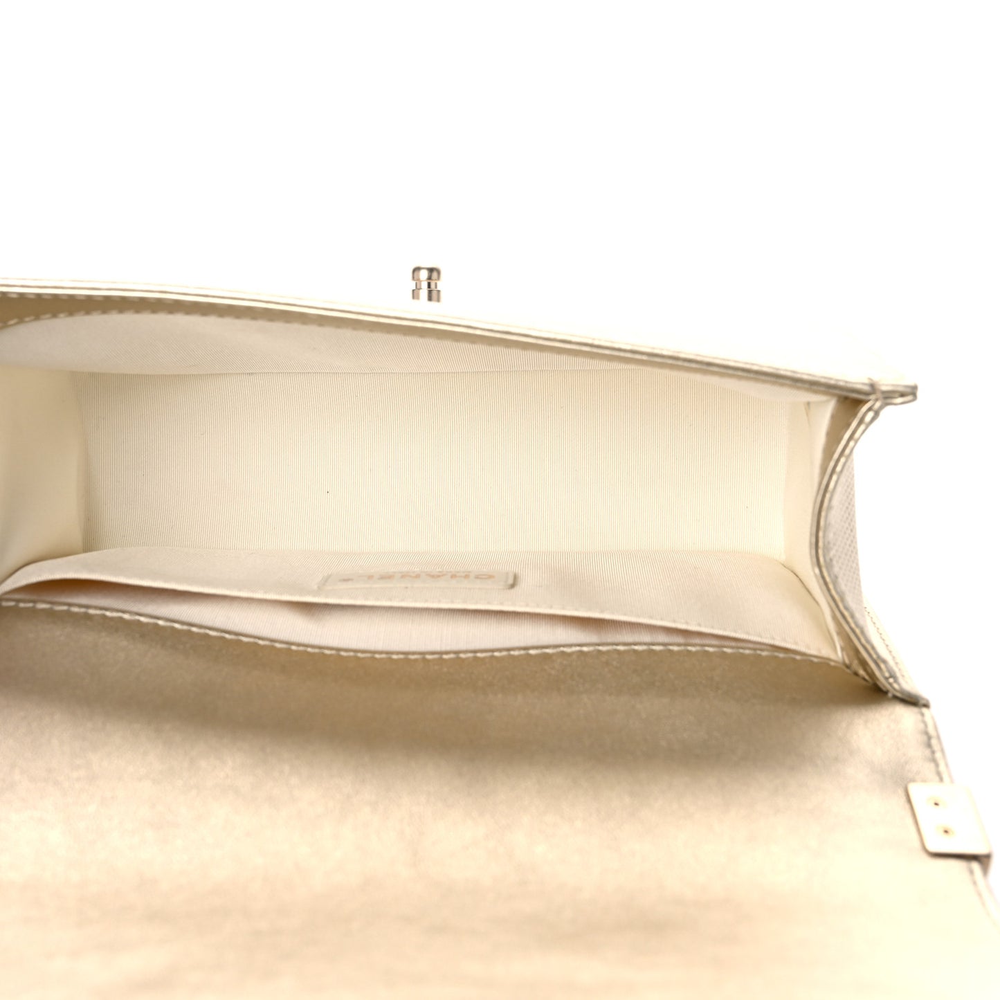 Lambskin Perforated Quilted Medium Boy Flap Gold