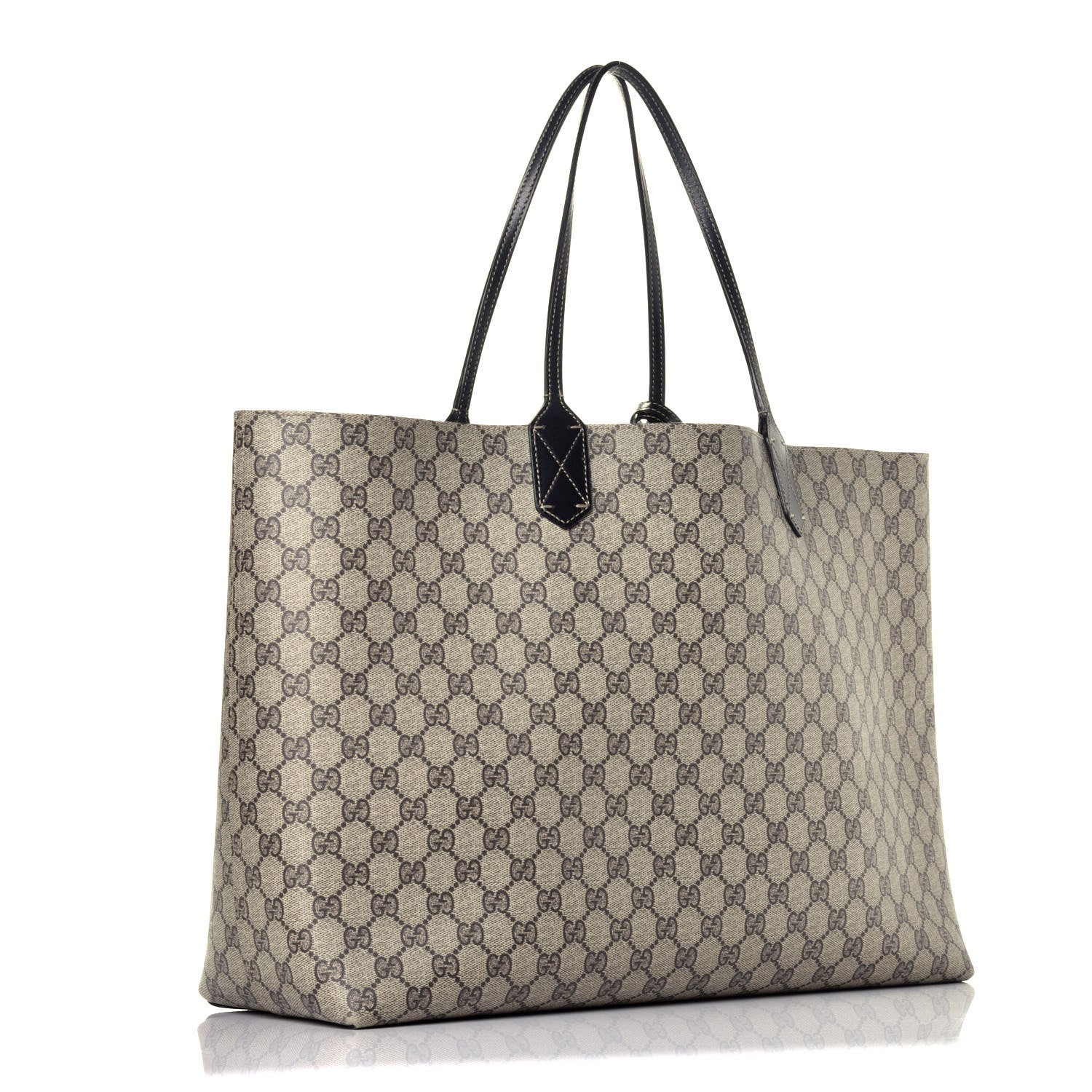 Gucci GG Supreme Monogram Large Reversible Tote Beige Black 5 of 17