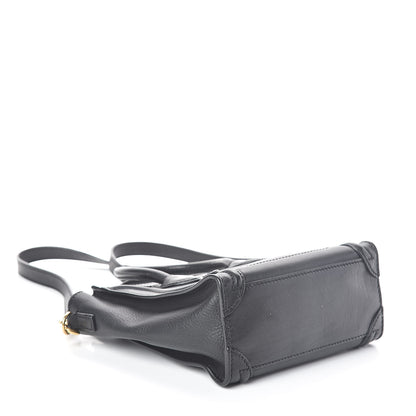 Celine Smooth Calfskin Nano Luggage Black 4 of 9