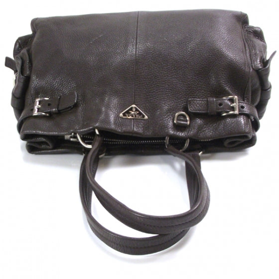 Prada Vitello Daino Tote Brown 6 of 11
