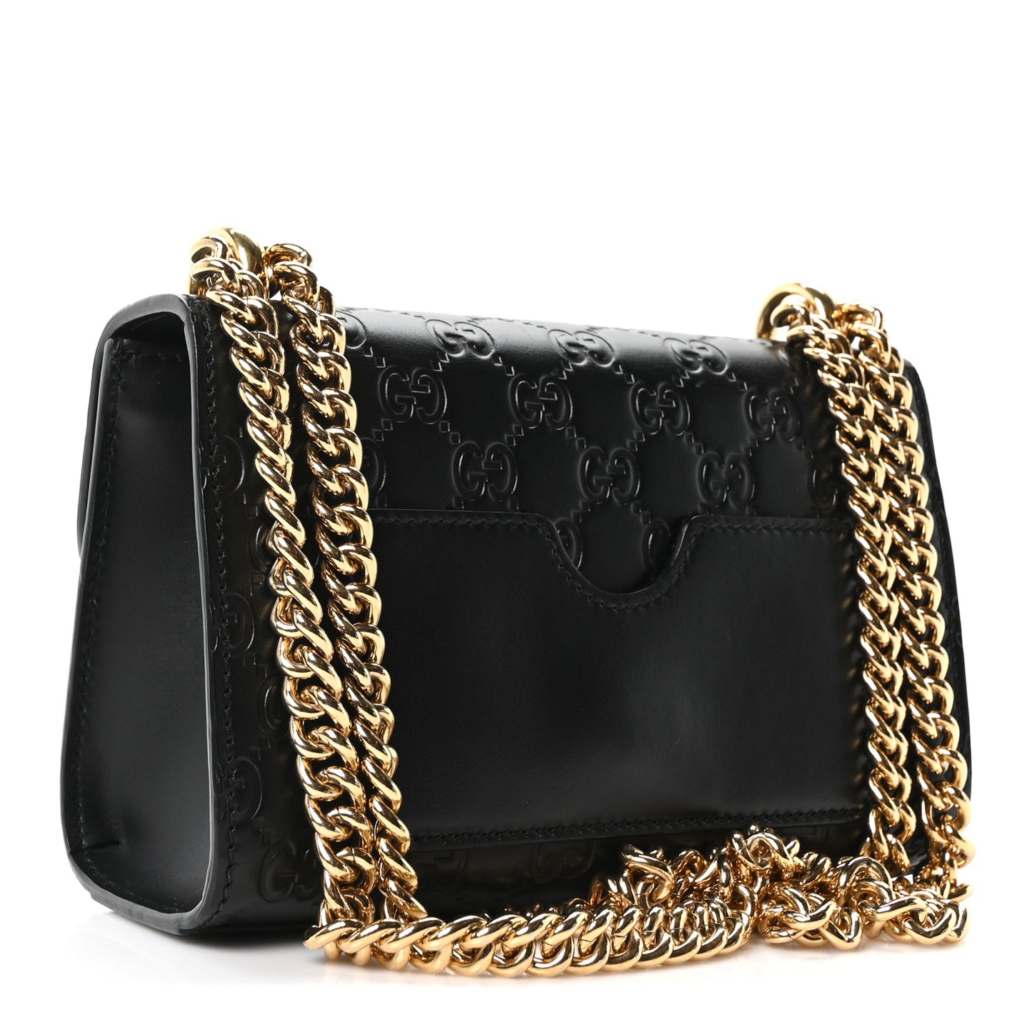 Guccissima Small Padlock Shoulder Bag Black