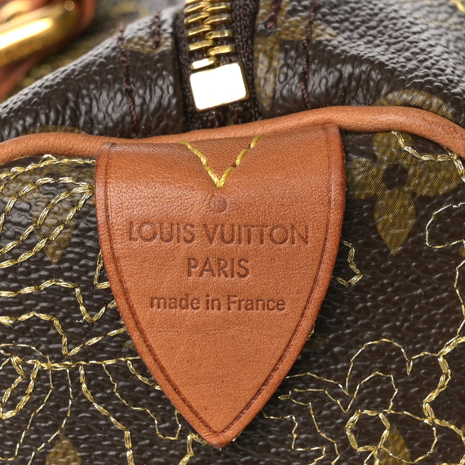 Louis Vuitton Monogram Dentelle Speedy 30 Gold 6 of 8