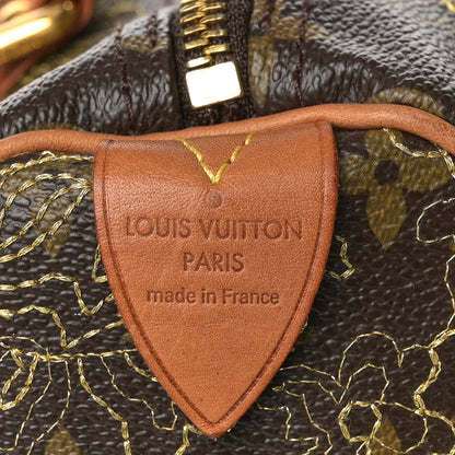 Louis Vuitton Monogram Dentelle Speedy 30 Gold 6 of 8