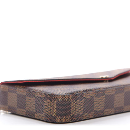 Louis Vuitton Damier Ebene Pochette Felicie Chain Wallet 7 of 10