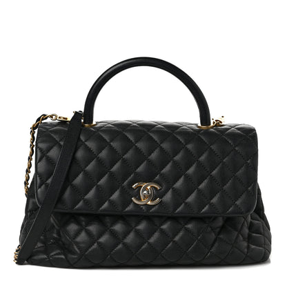 Chanel Caviar Quilted Medium Coco Handle Flap Black 1 of 8