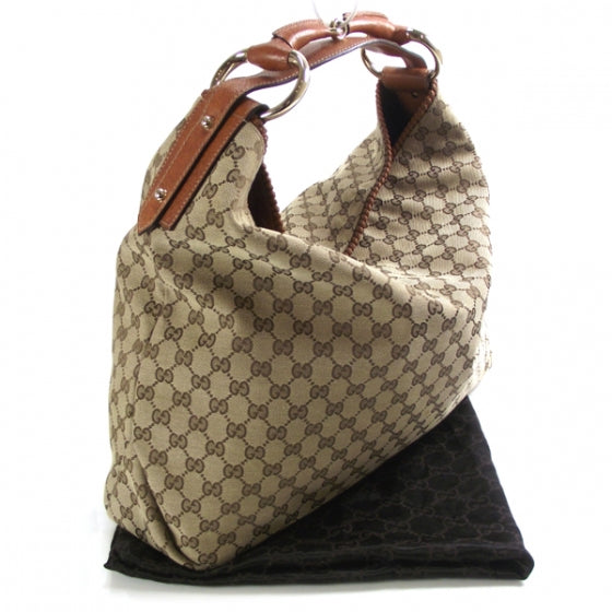 Monogram Large Horsebit Chain Hobo