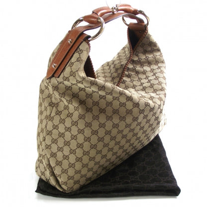 Gucci Monogram Large Horsebit Chain Hobo 3 of 11