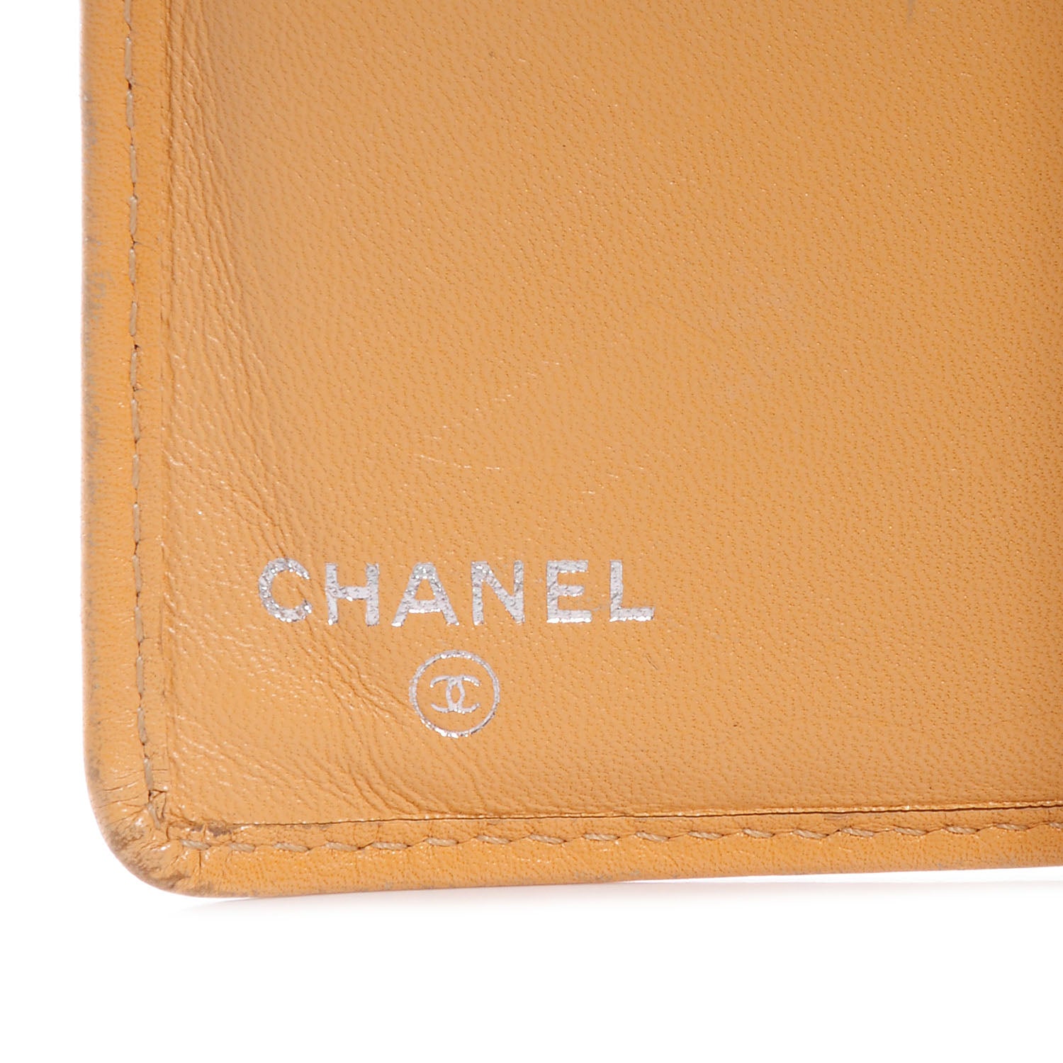 Chanel Calfskin Quilted Cambon Yen Wallet Beige Black 6 of 8